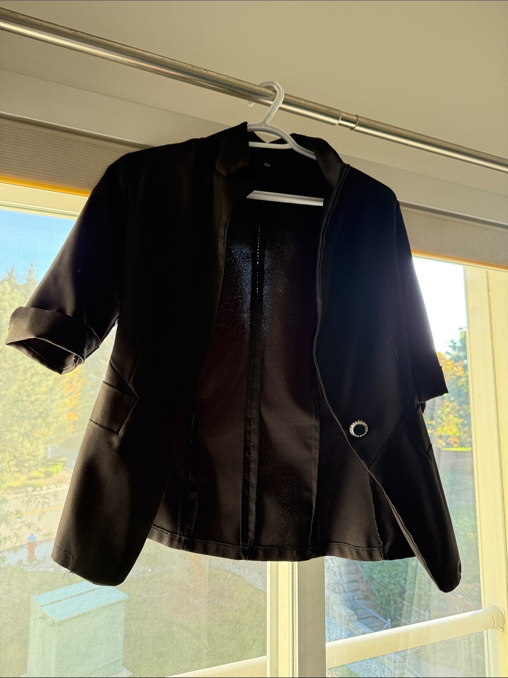 Black Women’s Short Sleeve Blazer Jacket